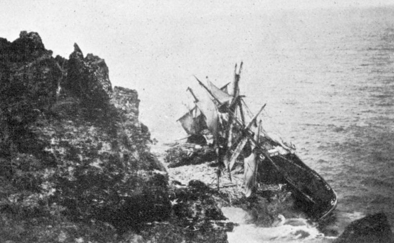 Das Wrack der HANSY ex ABERFOYLE (State Library Victoria)